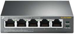Коммутатор TP-Link TL-SG1005P 5G 4PoE+ 56W неуправляемый