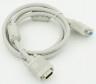 Кабель-удлинитель VGA (m) VGA (f) 1.8м феррит.кольца серый