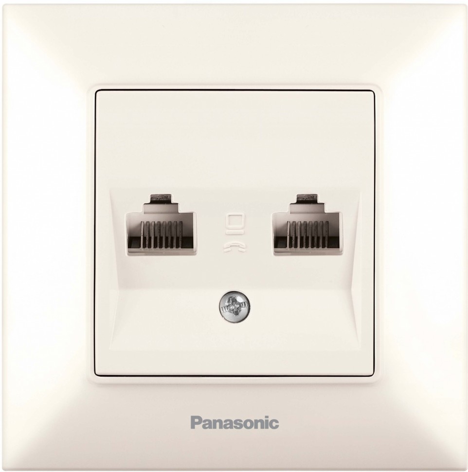 Розетка компьютерная Panasonic Arkedia Slim (WNTC04072BG-RU) скрыт. IP20 бежевый (упак.:1шт)