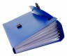 Портфель Бюрократ -BPP6BLUE 6 отдел. A4 пластик 0.7мм синий