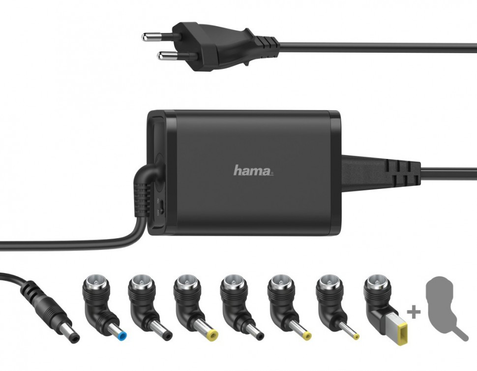Блок питания Hama H-200002 автоматический 65W 15V-19V 8-connectors 4.25A от бытовой электросети