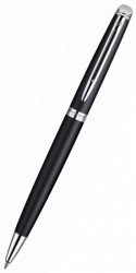 Ручка шариковая Waterman Hemisphere (S0920870) Matte Black CT M синие чернила подар.кор.
