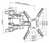 Кронштейн для телевизора Ultramounts UM 907 черный 23"-55" макс.40кг настенный поворотно-выдвижной и наклонный