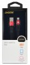 Кабель Digma USB (m)-Lightning (m) 1.2м черный/красный плоский