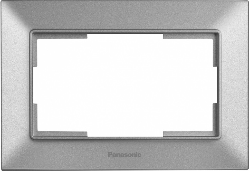 Рамка Panasonic Arkedia Slim WNTF08092SL-RU декоративная 1x пластик серебро (упак.:1шт)