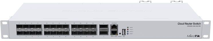 Коммутатор MikroTik CRS326-24S+2Q+RM 1x100Mb 24SFP+ управляемый
