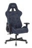 Кресло игровое Zombie VIKING KNIGHT Fabric синий Light-27 с подголов. крестовина металл