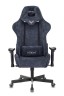 Кресло игровое Zombie VIKING KNIGHT Fabric синий Light-27 с подголов. крестовина металл