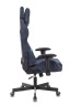 Кресло игровое Zombie VIKING KNIGHT Fabric синий Light-27 с подголов. крестовина металл