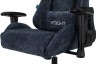 Кресло игровое Zombie VIKING KNIGHT Fabric синий Light-27 с подголов. крестовина металл