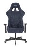 Кресло игровое Zombie VIKING KNIGHT Fabric синий Light-27 с подголов. крестовина металл
