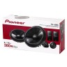 Колонки автомобильные Pioneer TS-650C (без решетки) 380Вт 88дБ 4Ом 16см (6.5дюйм) (ком.:4кол.) компонентные двухполосные