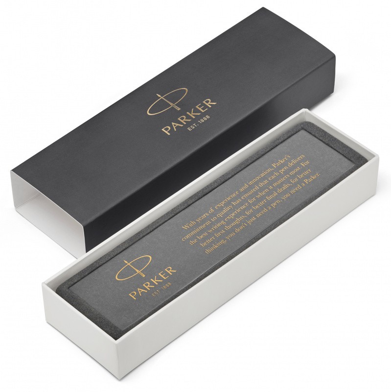 Ручка роллер Parker Jotter Original T60 (R2096908) белый/серебристый черные чернила подар.кор.