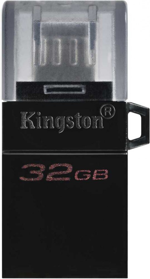 Флеш Диск Kingston 32Gb DataTraveler microDuo 3 G2 DTDUO3G2/32GB USB3.0 черный