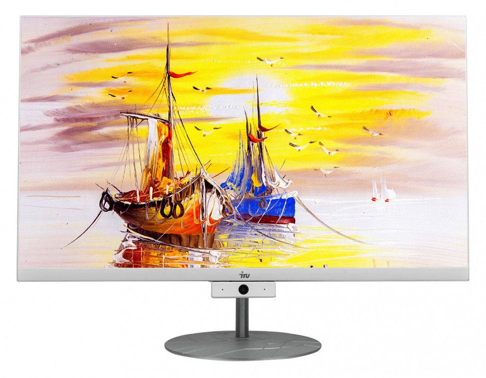Моноблок IRU Office P2312 23.8" Full HD PG G5420 (3.8)/4Gb/SSD120Gb/UHDG 610/Free DOS/GbitEth/WiFi/BT/120W/Cam/черный 1920x1080/(RUS)
