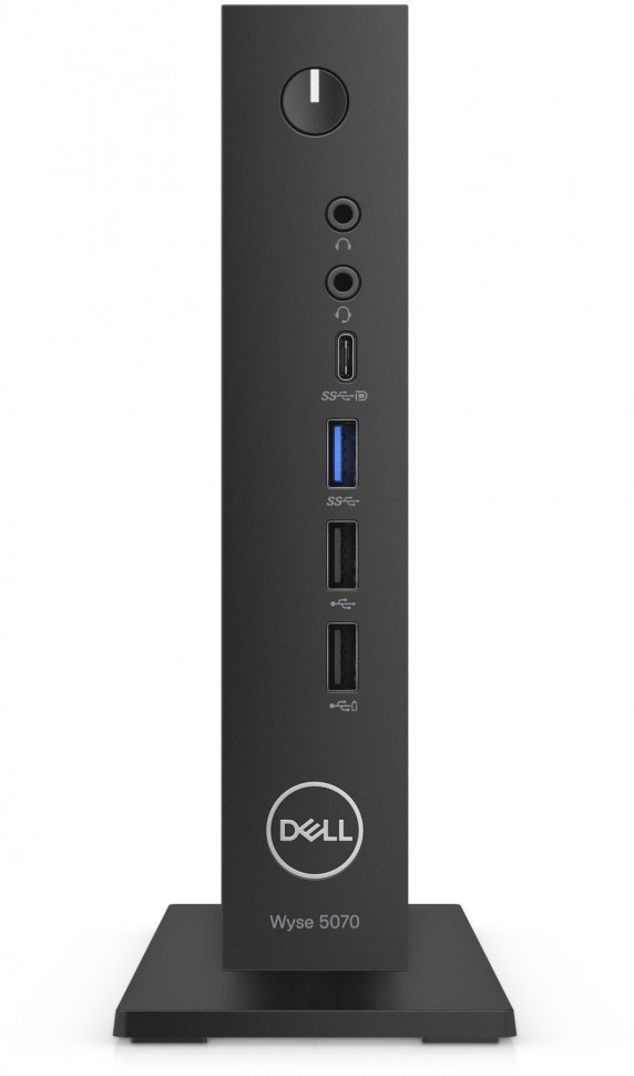 Тонкий Клиент Dell Wyse 5070 3Y PNBD Cel J4105 (1.5)/4Gb/SSD32Gb/UHDG 600/ThinOs/GbitEth/65W/мышь/черный