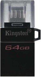 Флеш Диск Kingston 64Gb DataTraveler microDuo 3 G2 DTDUO3G2/64GB USB3.0 черный