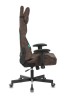 Кресло игровое Zombie VIKING KNIGHT Fabric темно-коричневый Light-10 с подголов. крестовина металл