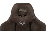 Кресло игровое Zombie VIKING KNIGHT Fabric темно-коричневый Light-10 с подголов. крестовина металл