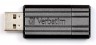 Флеш Диск Verbatim 8Gb PinStripe 49062 USB2.0 черный