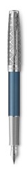 Ручка перьевая Parker Sonnet Premium F537 (2119743) Metal Blue CT F перо золото 18K подар.кор.