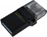Флеш Диск Kingston 128Gb DataTraveler microDuo 3 G2 DTDUO3G2/128GB USB3.0 черный