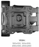 Кронштейн для телевизора Onkron NP28 черный 17"-43" макс.35кг настенный поворот и наклон