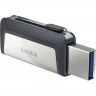 Флеш Диск Sandisk 32Gb Ultra Dual SDDDC2-032G-G46 USB3.0 серый/узор