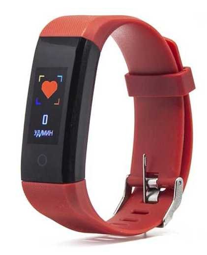 Фитнес-трекер Smarterra FitMaster 4 IPS корп.:черный рем.:красный (SMFT-04REBL)