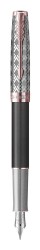 Ручка перьевая Parker Sonnet Premium F537 (2119788) Metal Grey PGT F перо золото 18K подар.кор.