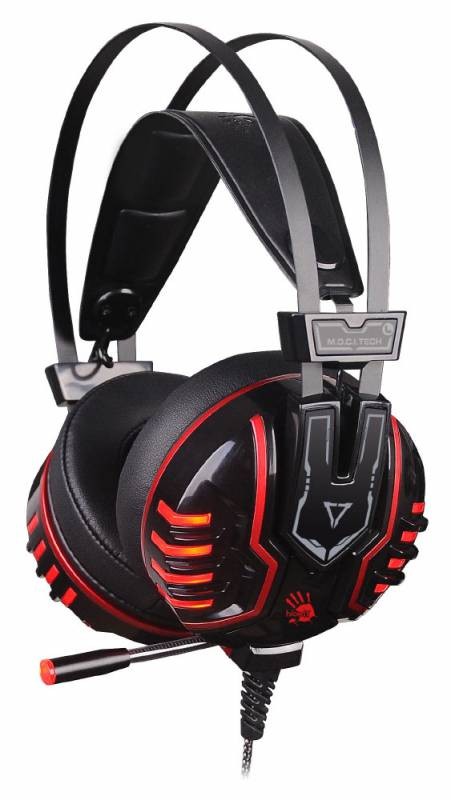 Наушники с микрофоном A4Tech Bloody M615 черный мониторные оголовье (M615 B/R)