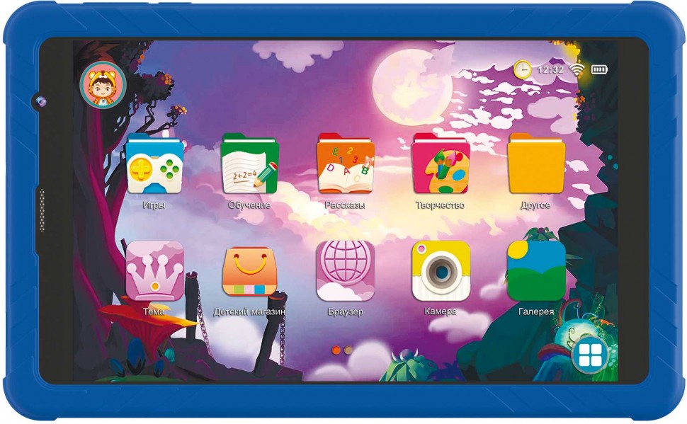 Планшет Digma CITI Kids 81 MT8321 (1.3) 4C/RAM2Gb/ROM32Gb 8" IPS 1280x800/3G/Android 10.0 Go/синий/2Mpix/0.3Mpix/BT/GPS/WiFi/Touch/microSDHC 64Gb/minUSB/3500mAh