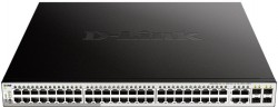 Коммутатор D-Link DGS-1210-52MP/F 48G 48PoE 370W настраиваемый