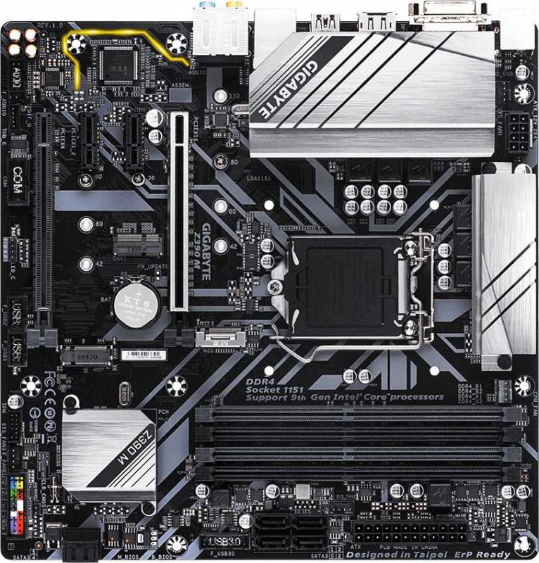 Материнская плата Gigabyte Z390 M Soc-1151v2 Intel Z390 4xDDR4 mATX AC`97 8ch(7.1) GbLAN RAID+DVI+HDMI+DP