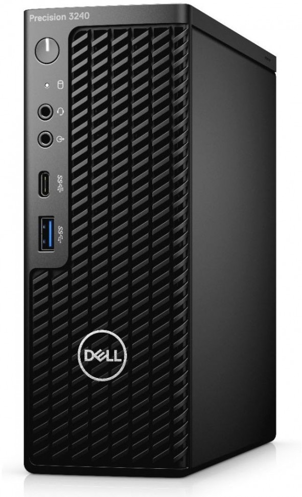 ПК Dell Precision 3240 i7 10700 (2.9)/16Gb/SSD256Gb/P1000 4Gb/Linux/GbitEth/WiFi/BT/240W/клавиатура/мышь/черный