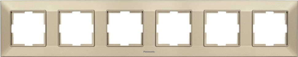Рамка Panasonic Arkedia Slim WNTF08062BR-RU 6x горизонтальный монтаж пластик бронза (упак.:1шт)