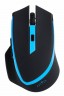 Мышь Оклик 630LW черный/голубой оптическая (1600dpi) беспроводная USB (5but)