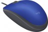 Мышь Logitech M110 синий оптическая (1000dpi) silent USB (2but)