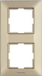 Рамка Panasonic Arkedia Slim WNTF08122BR-RU 2x вертикальный монтаж пластик бронза (упак.:1шт)