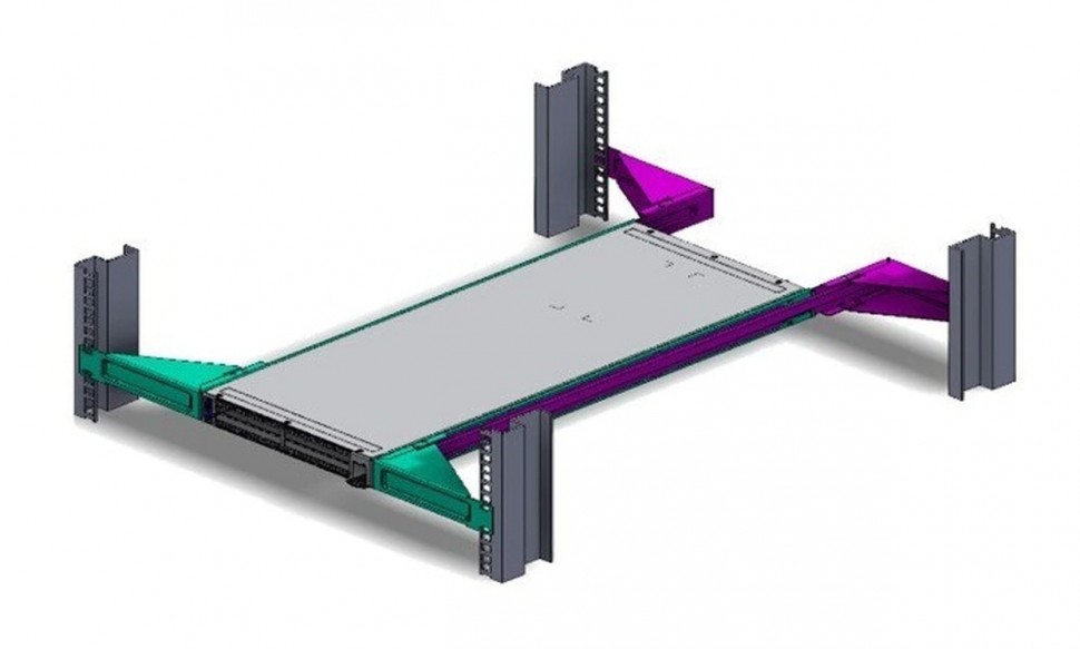 Комплект для монтажа Mellanox MTEF-KIT-E single switch into standard depth racks