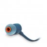 Гарнитура вкладыши JBL T110 BLU 1.2м синий проводные в ушной раковине (JBLT110BLU)