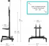 Подставка для телевизора Onkron TS1881 черный 50"-86" макс.105.9кг напольный мобильный