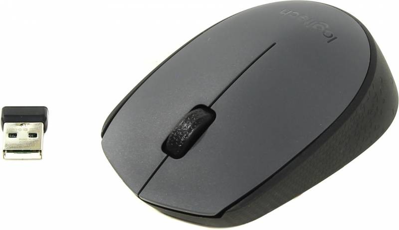 Мышь Logitech M170 серый/черный оптическая (1000dpi) беспроводная USB (2but)