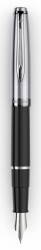 Ручка перьевая Waterman Embleme (2100375) Black CT F перо сталь нержавеющая подар.кор.