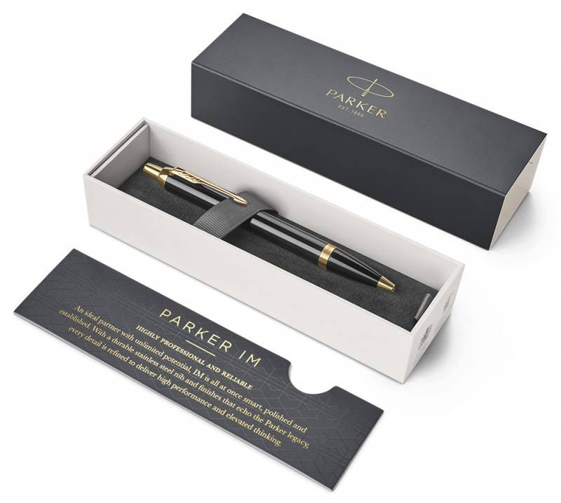 Ручка шариковая Parker IM Core K321 (1931666) Black GT M синие чернила подар.кор.