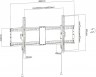 Кронштейн для телевизора Ultramounts UM 840T черный 43"-90" макс.70кг настенный наклон