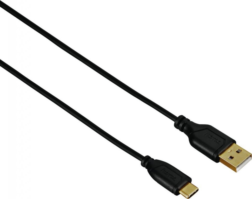 Кабель Hama Flexi-Slim 00135784 USB Type-C (m) USB A(m) 0.75м черный