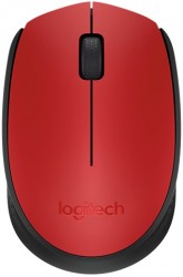 Мышь Logitech M171 красный/черный оптическая (1000dpi) беспроводная USB (2but)