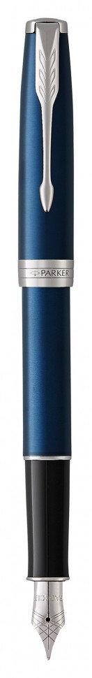 Ручка перьевая Parker Sonnet Core F539 (1945363) LaqBlue CT F перо сталь нержавеющая подар.кор.
