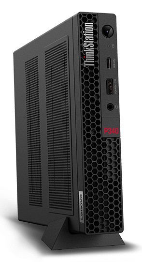 ПК Lenovo ThinkStation P340 tiny i7 10700T (2)/16Gb/SSD256Gb/P620 2Gb/Windows 10 Professional 64/GbitEth/WiFi/BT/135W/клавиатура/мышь/черный